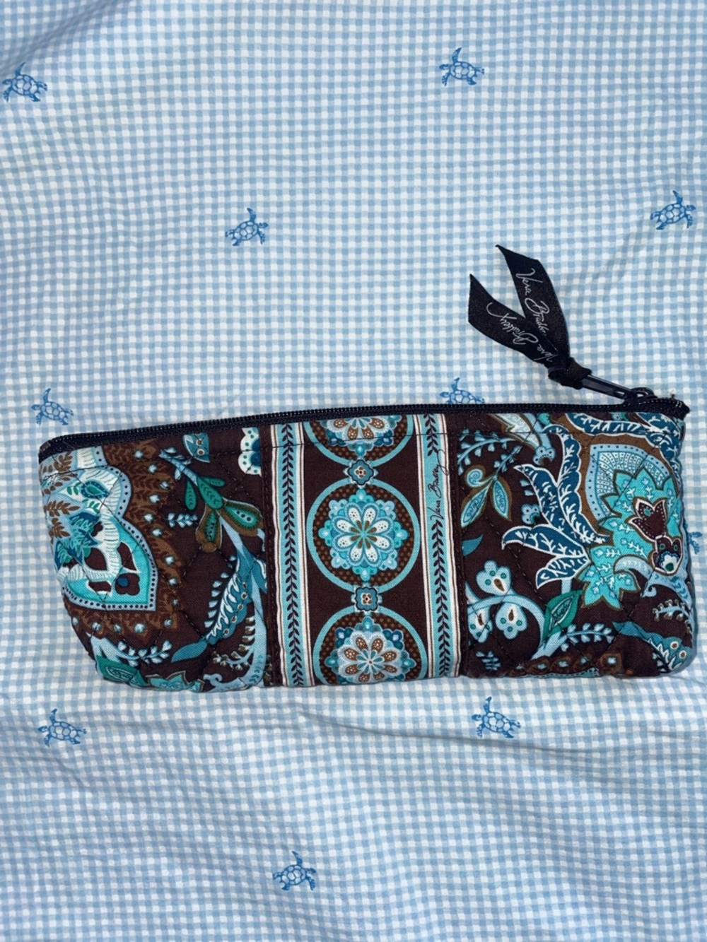 Vera Bradley Java Blue Zip Pouch